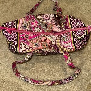 Vera Bradley Pink and Purple Paisley Shoulder Bag